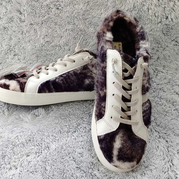 NEW VINTAGE HAVANA Snuggle Fur Sneaker MULE SLIP-ON Snake Size 8.5 Women Shoes - Picture 2 of 7